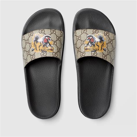 gucci bloom tiger slides|Gucci flip flops clearance.